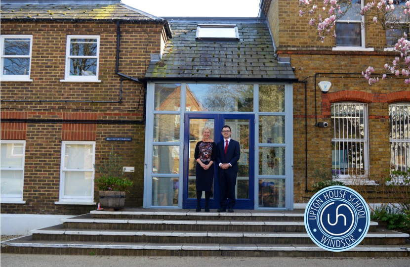 Jack Rankin at Upton House School with head Rhian Thornton